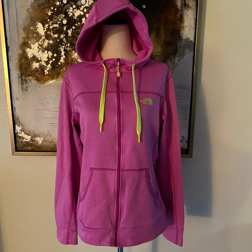 The North Face pink zip up hoodie size M ~